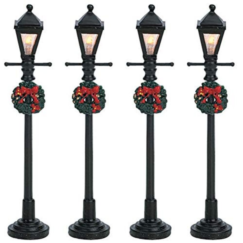 Lemax Gas Lantern Street Lamp - Set of 4